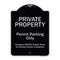 Signmission Designer Series-Private Property Permit Parking Violators Will Be Towed A, 24" x 18", BS-1824-9774 A-DES-BS-1824-9774 - alternate 1